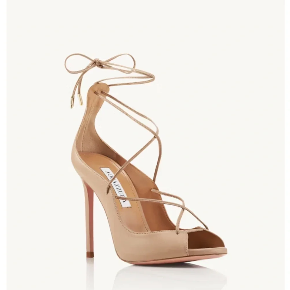 Aquazzura Rebel Sandal 105 BEIGE - Picture 3 of 8